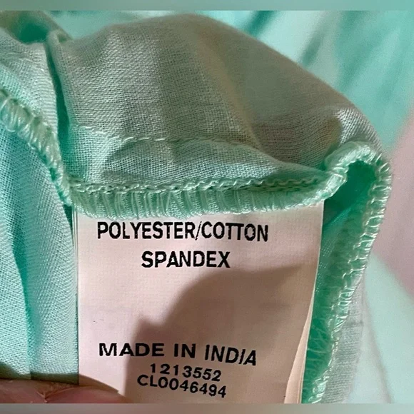 Eshakti Dress Size Large 12 Embroidered Teal Sheer Neckline Floral Lined - Picture 7 of 11